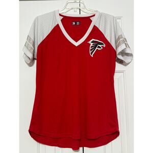 Atlanta Falcons NFL Team Apparel Women's GIII V-Neck T-Shirt, Size XXL